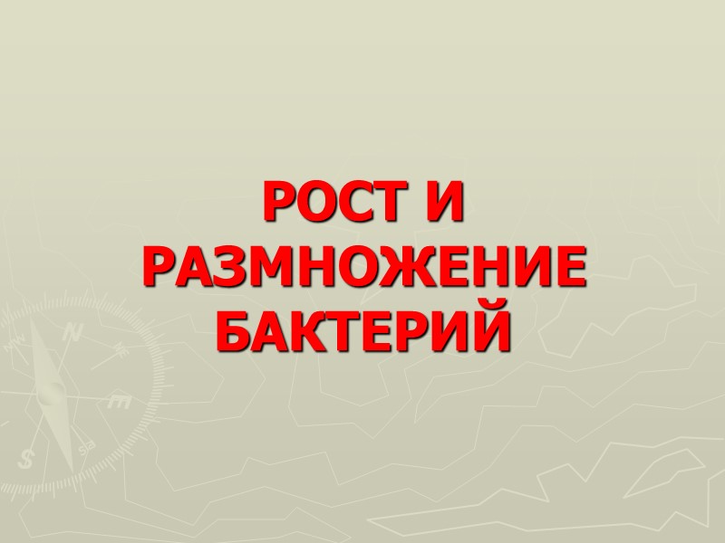 РОСТ И РАЗМНОЖЕНИЕ БАКТЕРИЙ